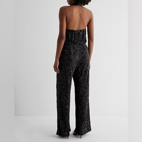 🆕 NTW Express Black Sequin Jumpsuit XS - Picture 2 of 7